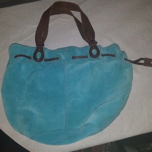 Lucky Brand drawstring turquoise vintage hobo